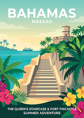 Bahamas Nassau Travel Poster