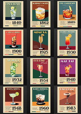 Bar Sign - Retro Cocktail Recipe