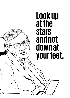 Stephen Hawking Inspirational Quote Poster