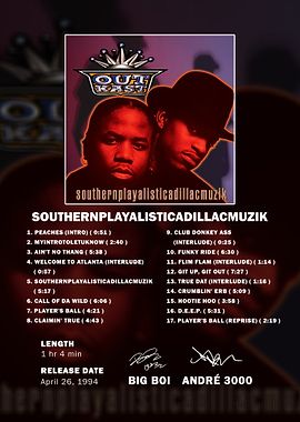 OutKast Southernplayalisticadillacmuzik Album Poster