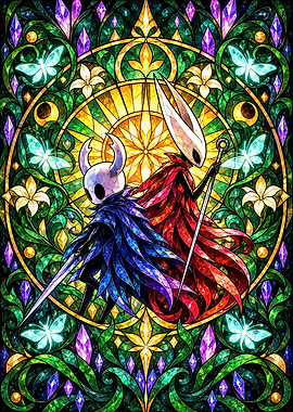 Hollow Knight Stained Glass Art
