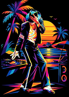 Michael Jackson Pop Art DJ Illustration