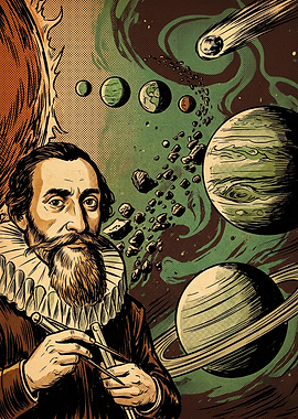 Vintage Astronomer Cosmos Poster