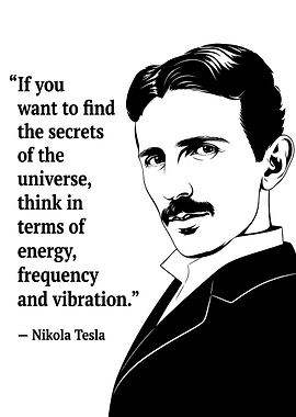 Nikola Tesla Inspirational Quote Poster