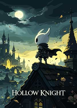 Hollow Knight Standing on Rooftop