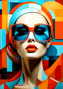 Abstract Pop Art Fashion Portrait