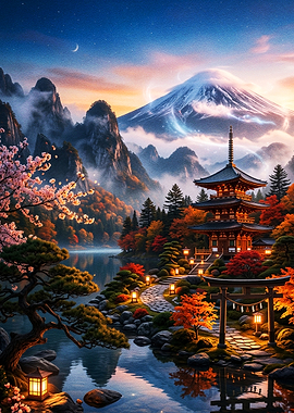 Moonlit Fuji Sanctuary