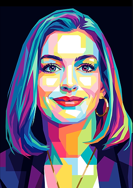 Anne Hathaway Pop Art Portrait