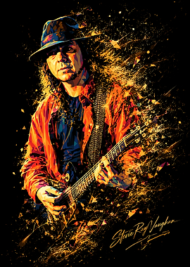 Stevie Ray Vaughan Low Poly Portrait