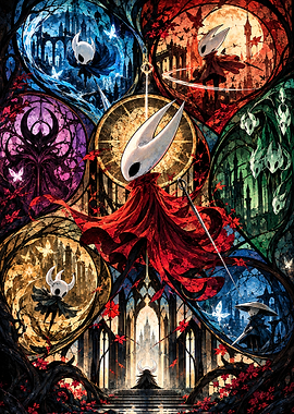 Hollow Knight Stained Glass Art