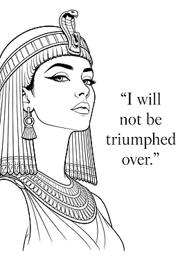 Cleopatra Inspirational Quote Line Art