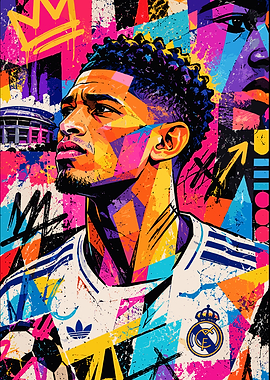 Jude Bellingham Pop Art Portrait