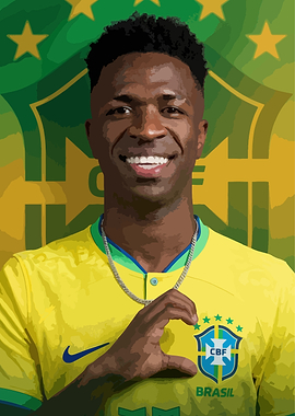 Vinicius Jr Brazil National Team Portrait