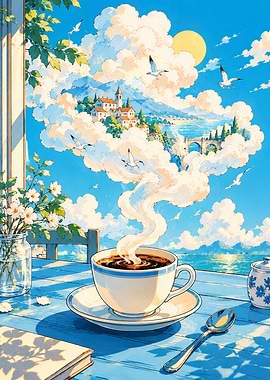 Steaming Coffee Dreamscape