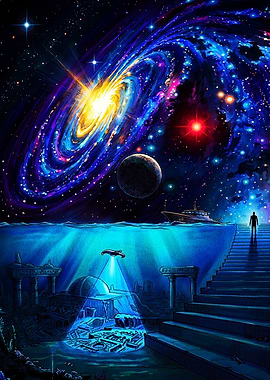 Surreal Cosmic Ocean Stairway