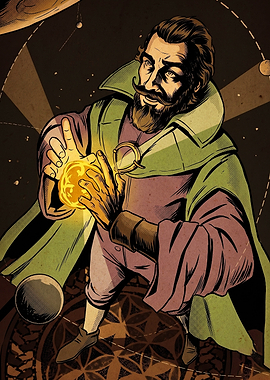 Space Astronomer Retro Comic Art