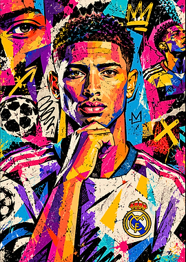 Jude Bellingham Pop Art Portrait