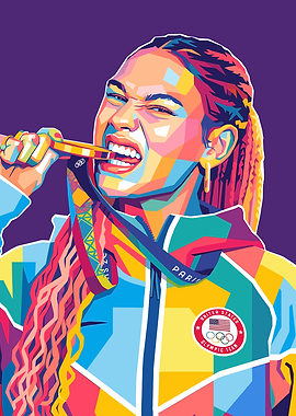Trinity Rodman Pop Art Portrait