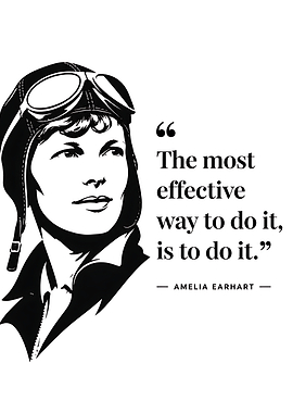 Amelia Earhart Inspirational Quote Poster