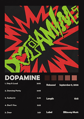 D.O. - Dopamine Music Album Tracklist Poster