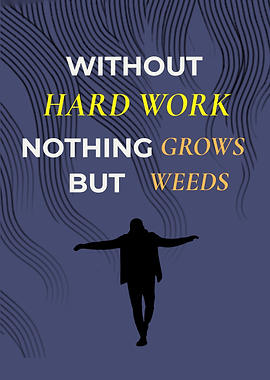 Inspirational Hard Work Quote Poster