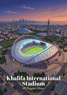 Khalifa International Stadium Qatar Poster