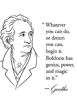 Goethe Inspirational Quote Illustration