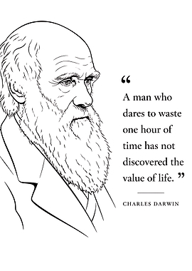 Charles Darwin Inspirational Quote Poster