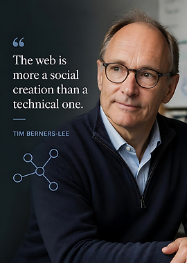 Tim Berners-Lee Inspirational Quote Poster