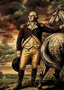 Patriot General Horse Comic Poster