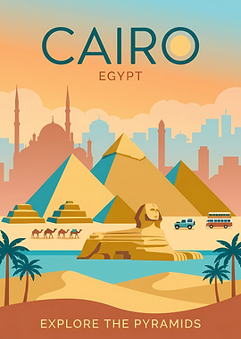 Cairo Egypt Travel Poster
