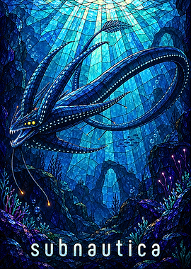 Subnautica Stained Glass Reaper Leviathan