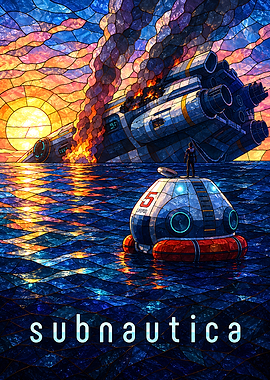 Subnautica Stained Glass Art