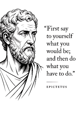 Epictetus Stoic Quote Wall Art