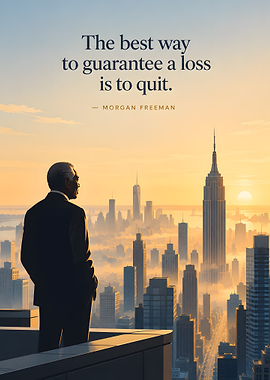 Morgan Freeman Inspirational Quote Poster