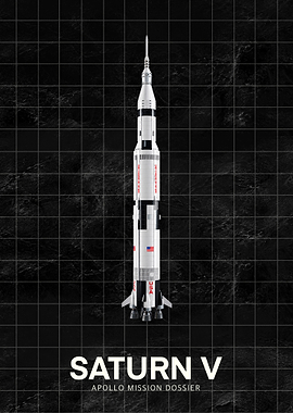 Saturn V Apollo Mission Poster