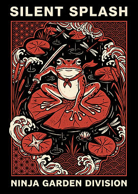 Silent Splash Ninja Frog Illustration