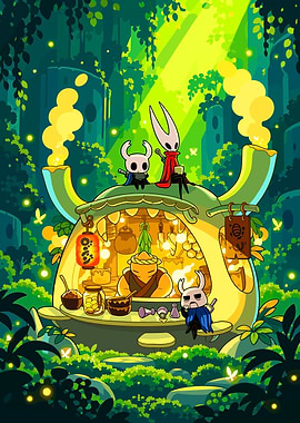 Hollow Knight Characters at Food Stall