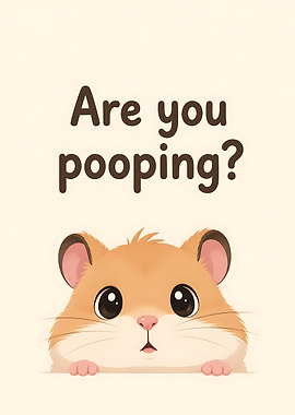 Funny Hamster Bathroom Wall Art