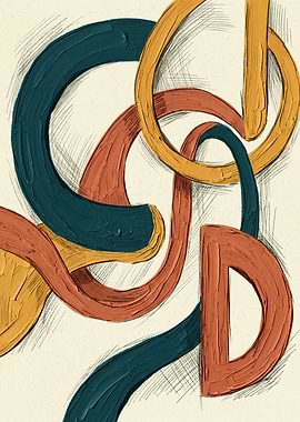 Abstract Swirls Art Abstract Textured Painting