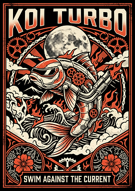 Koi Turbo Mechanical Fish Poster