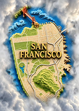 San Francisco Golden Gate Map