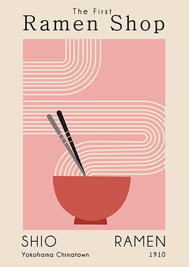 Minimalist First Ramen Shop Poster