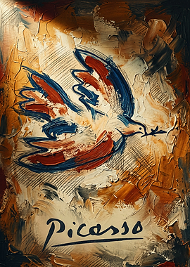 Picasso Dove Peace Art Abstract Expressionism