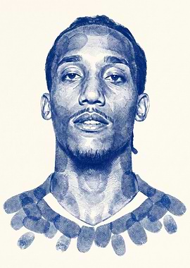 Joao Pedro Fingerprint Portrait