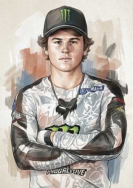 Haiden Deegan Motocross Portrait Illustration