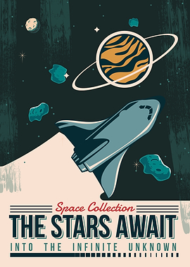 Vintage Space Exploration Poster