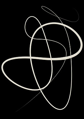 Minimalist Abstract White Line Art