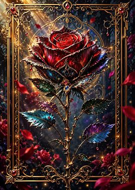 Ornate Golden Rose