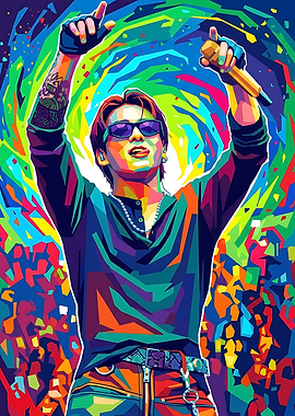 Vibrant Pop Art Jungkook Portrait